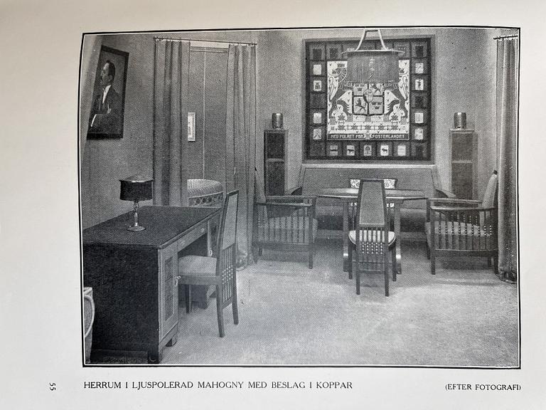 Otto Schulz, sofa, master carpenter Carl Thorsson, Gothenburg 1912.