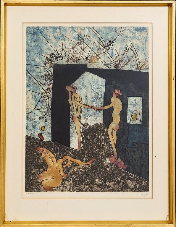 Roberto Matta, a set of eight etchings in colour, signed and numbered 21/100.