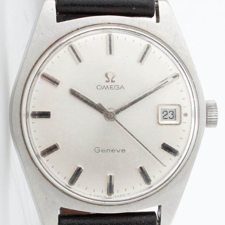 MIESTEN RANNEKELLO, Omega, Geneve, terästä, 1960-70-luku.