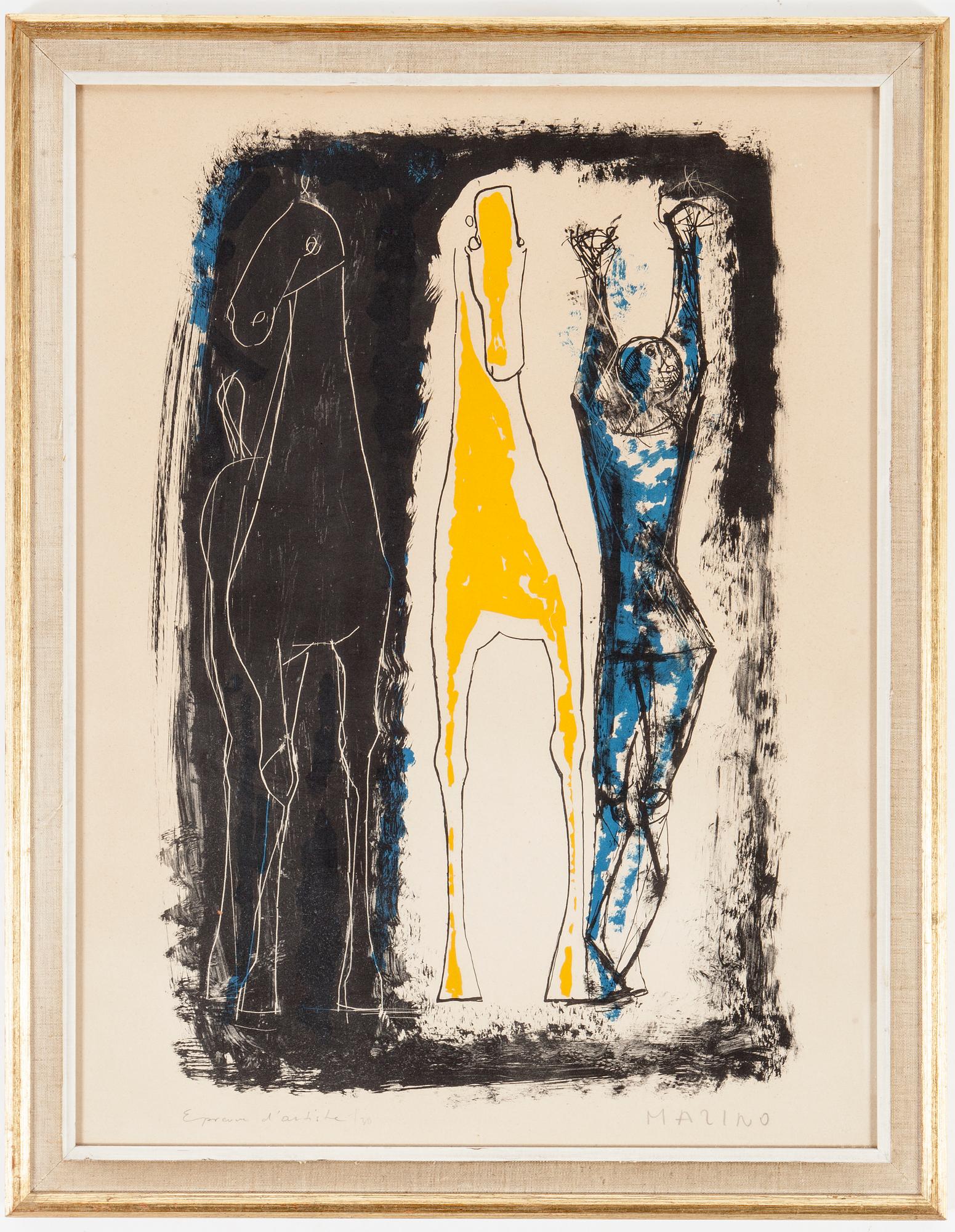 MARINO MARINI, Färglitografi signerad Marino och numrerad epreuve d'artiste/30.