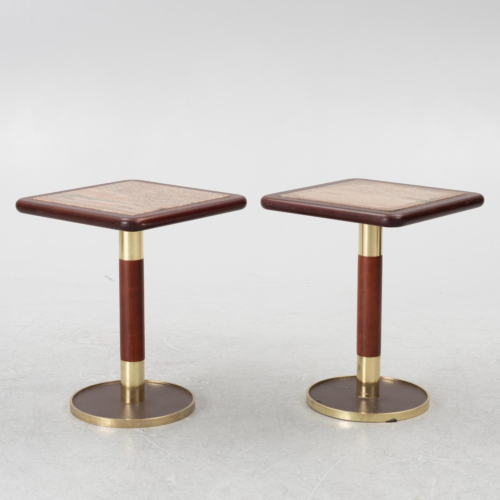 Sidobord, ett par, 1970-tal.