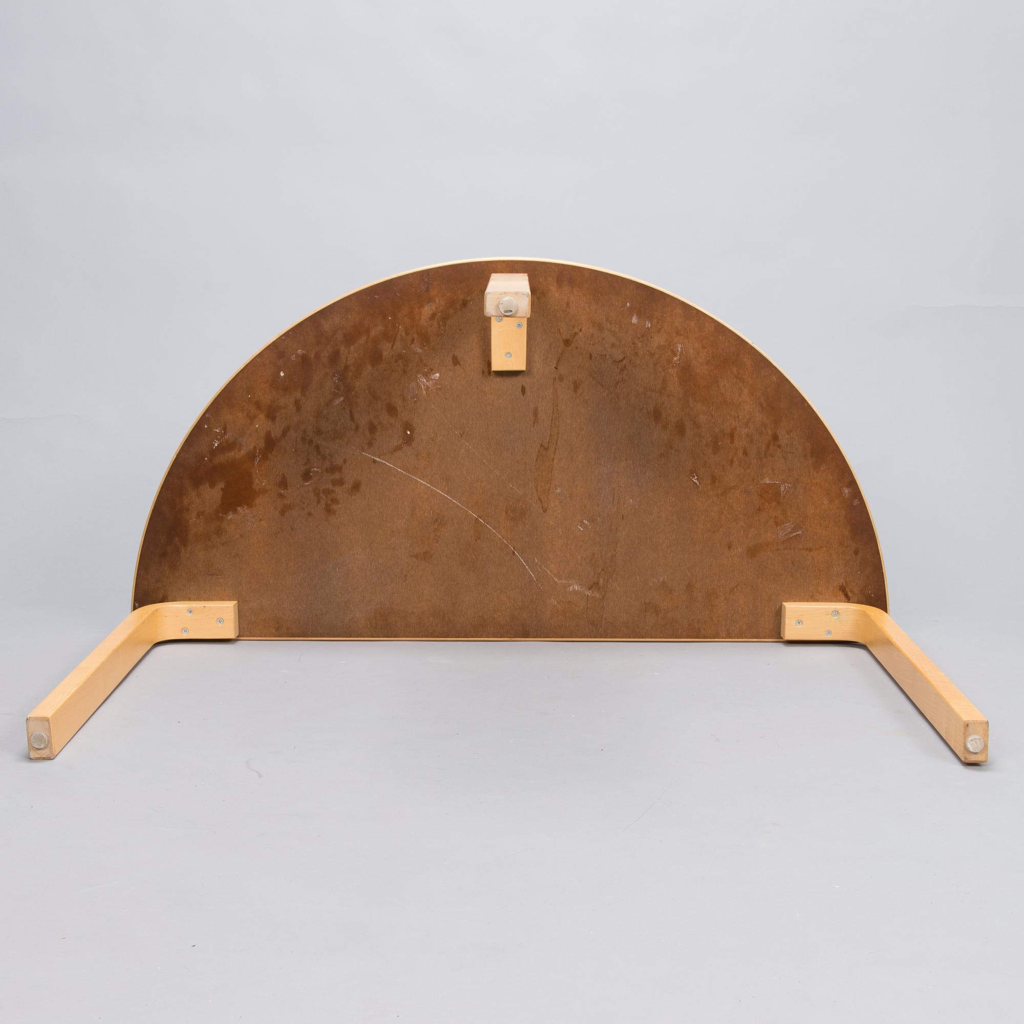 ALVAR AALTO 1990s Half Circle Table 95 by Artek.