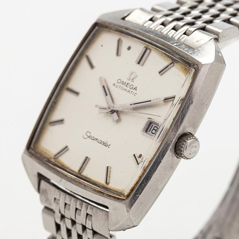 Omega Seamaster, wristwatch, 33 x 33 mm, steel, automatic, plastic crystal, circa 1970.