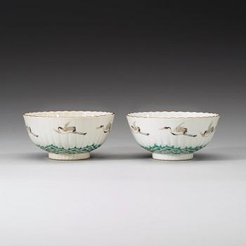 A pair of bowls, early 20th century with Daoguang seal mark in red.