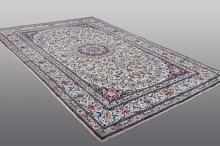 A carpet, Nain, so called 9 laa, part silk, ca 360 x 240 cm.
