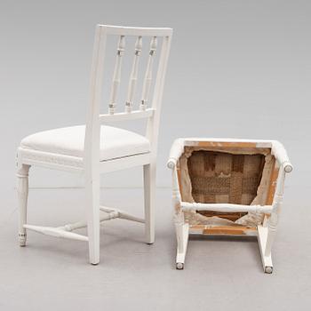 STOLAR, 1 par, gustaviansk stil, 1900-talets andra hälft.
