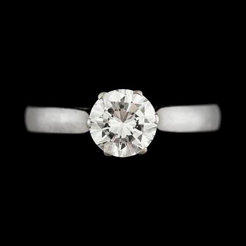 140. A 0.80 ct brilliant-cut diamond ring. Quality circa F-G/SI.