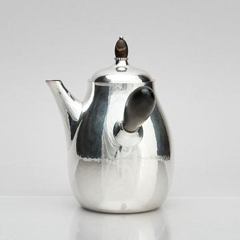 Georg Jensen, a sterling silver 3 pieces coffee set, Copenhagen, Denmark, after 1945, design no 80A.