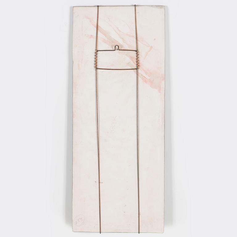 Rut Bryk, seinäreliefi, kivitavaraa signeerattu BRYK.