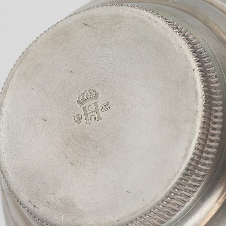 Tin, 3 parts, including CG Hallberg, 1930s.