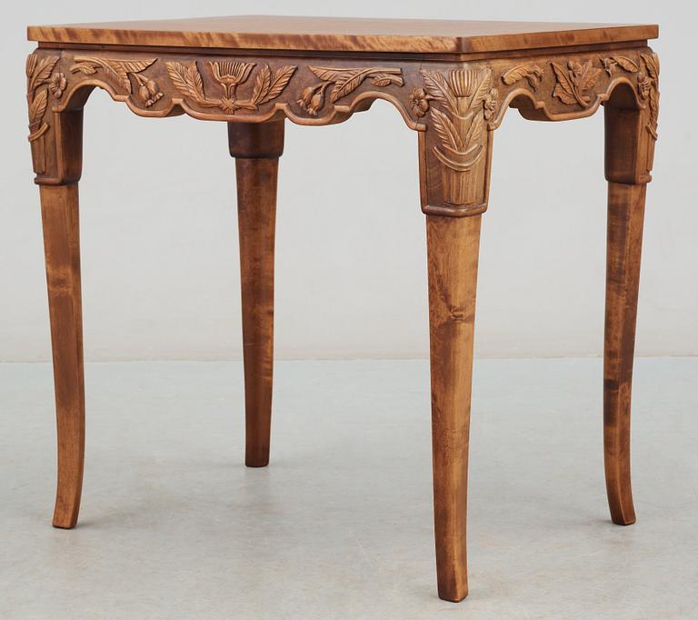 A Carl Malmsten stained birch table, probably executed by Hjalmar Jackson, Stockholm 1920's-30's.