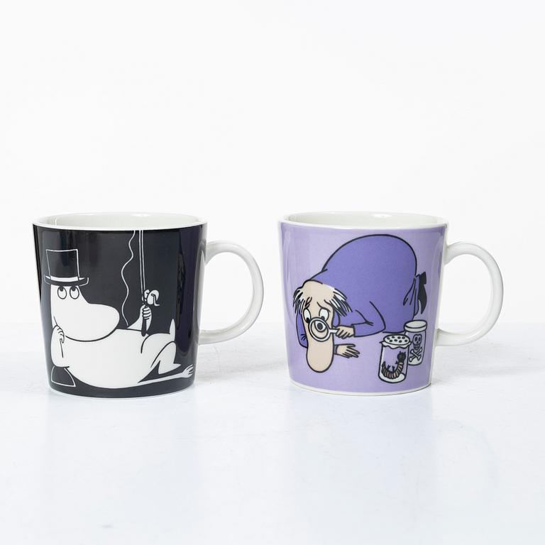 Arabia, ten Moomin mugs, Finland, 2002-2013.