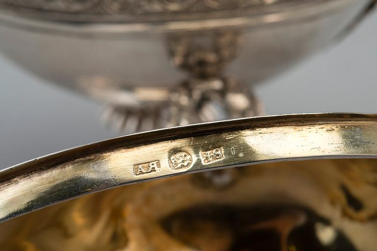 A SUGAR BOWL, 84 silver. Import. Approved by assay master Alexander Jashikov in St. Petersburg 1803.