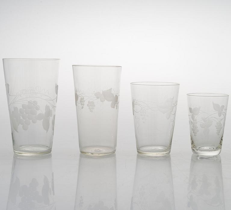 A 84-piece 'Savoy' glasswear, 1940s.