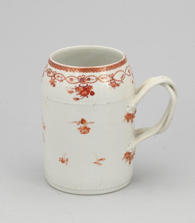 MUGG, kompaniporslin. Qing dynastin, Qianlong (1736-95).