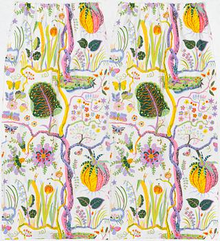 Josef Frank, gardiner, ett par, "Hawai", Svenskt Tenn.