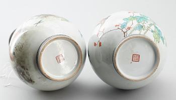 VASER, 1 par, porslin, Kina, 1900-tal.