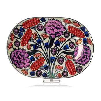 159. Birger Kaipiainen, a large ceramic dish, Arabia, Finland.