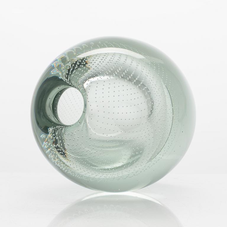 Gunnel Nyman, maljakko,  happokynäsigneeraus G. Nyman, Nuutajärvi Notsjö 1953.