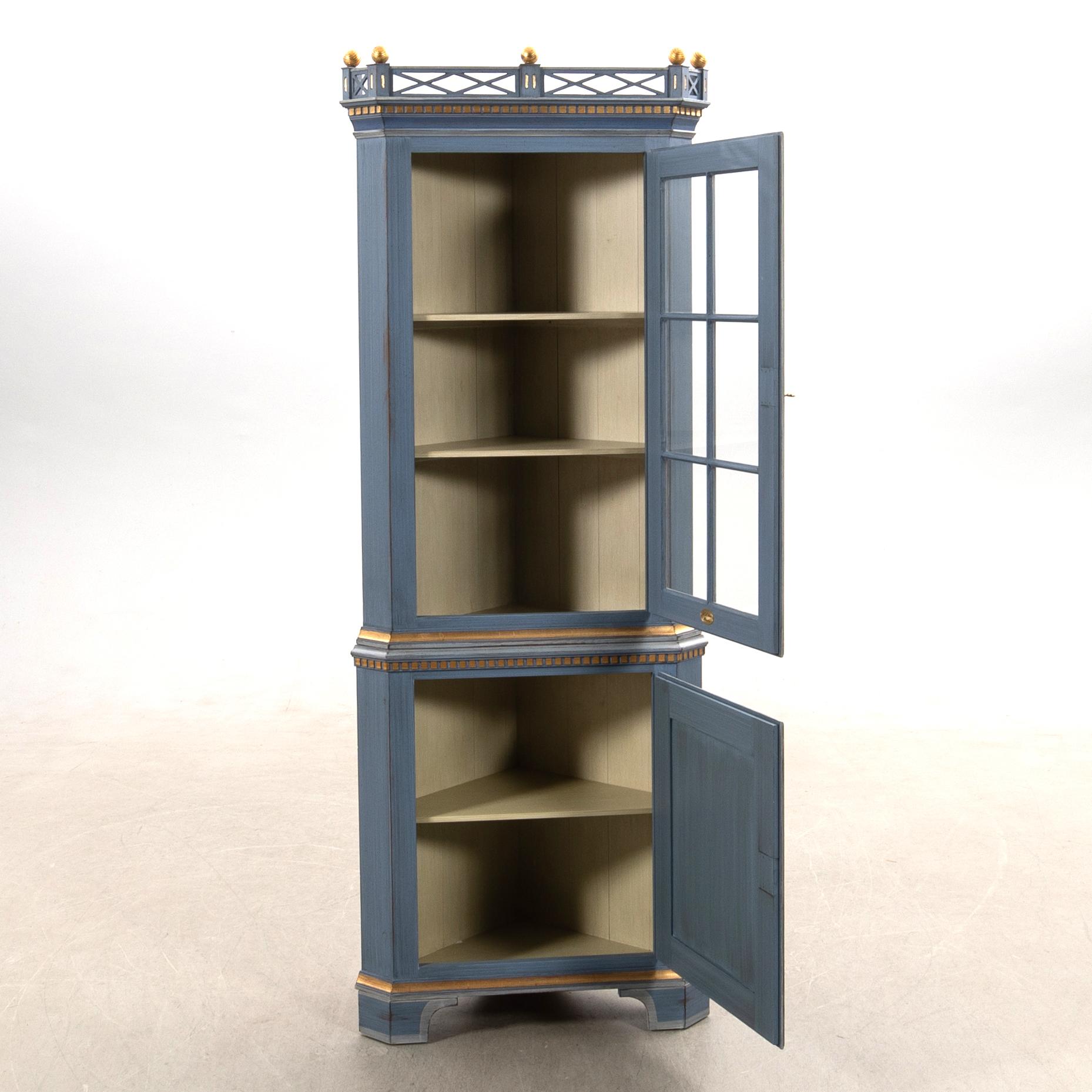 Corner cabinet, K.A. Roos, Helsingborg, second half of the 20th century.