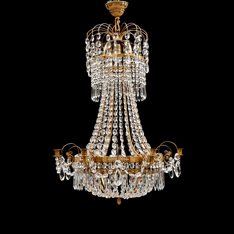 LJUSKRONA, empirestil, 1900-talets första hälft. Höjd 87 cm.