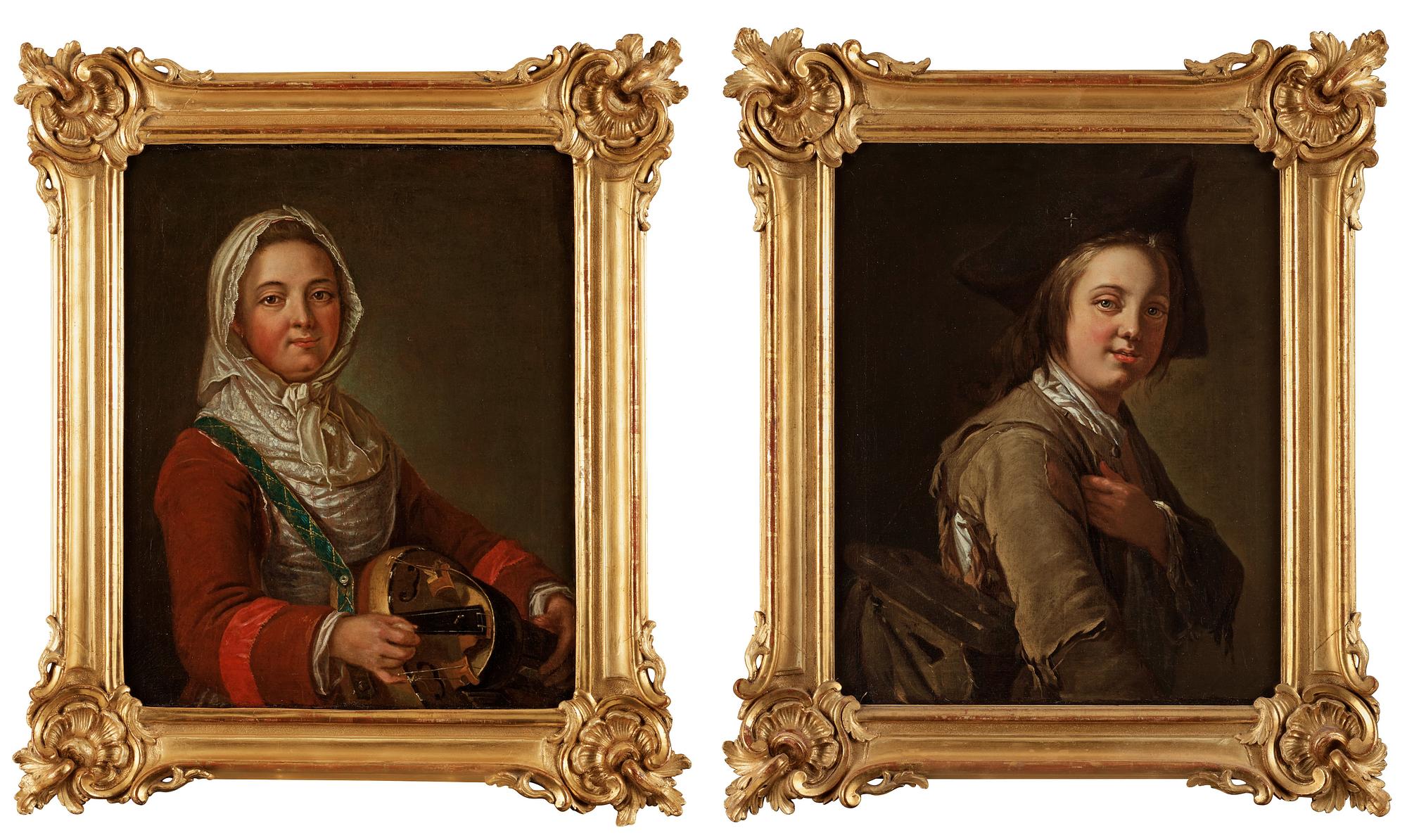 Per Krafft d.ä. Tillskrivna, Tiggargosse & La Vielleuse (Liraspelerskan).