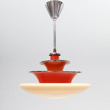 TAKLAMPA, art déco, 1900-talets första kvartal. Höjd ca 48 cm.