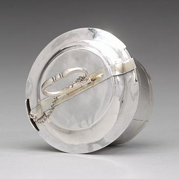 JOHAN PETTERSSON BERG, Norrköping 1759, smörtina, silver.