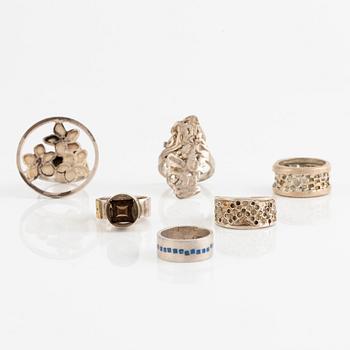 Lars Arby, six rings, silver. Gothenburg, among others, 1966 and 1976.