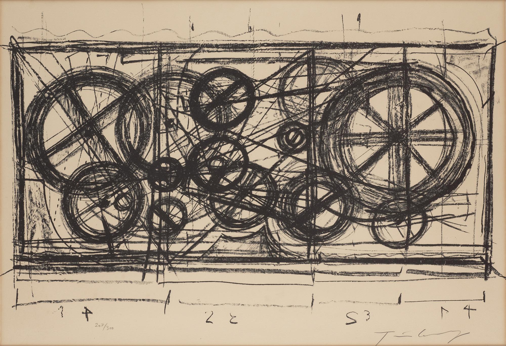 Jean Tinguely, Abstrakt komposition.