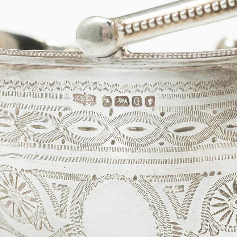 An English silver sweetmeat dish, mark of James Dixon & Sons Ltd, Sheffield, England, 1883.