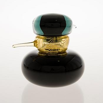 MATTI KLENELL, lasilintu, "Harkka Mamma", signeerattu M. Klenell Iittala.