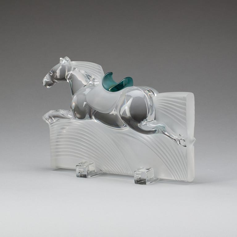 FIGURIN, glas.  Daum, signerad. Frankrike, modern tillverkning.