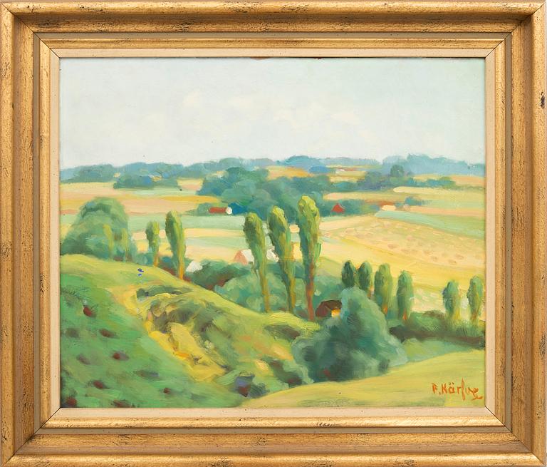 Fritz Kärfve, olja på pannå signerad.
