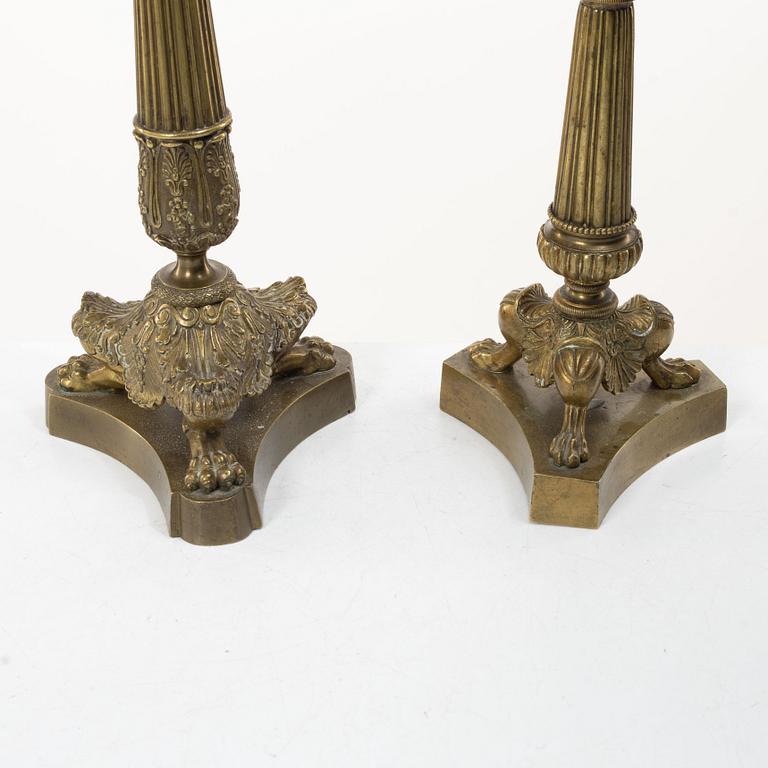 Two similar candlesticks, France, 19th century.
