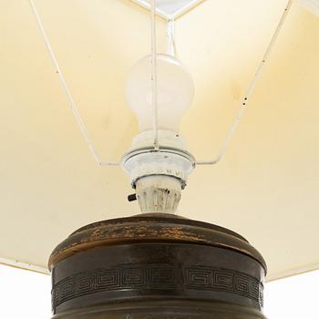 A Japanese bronze table lamp, 20th century.