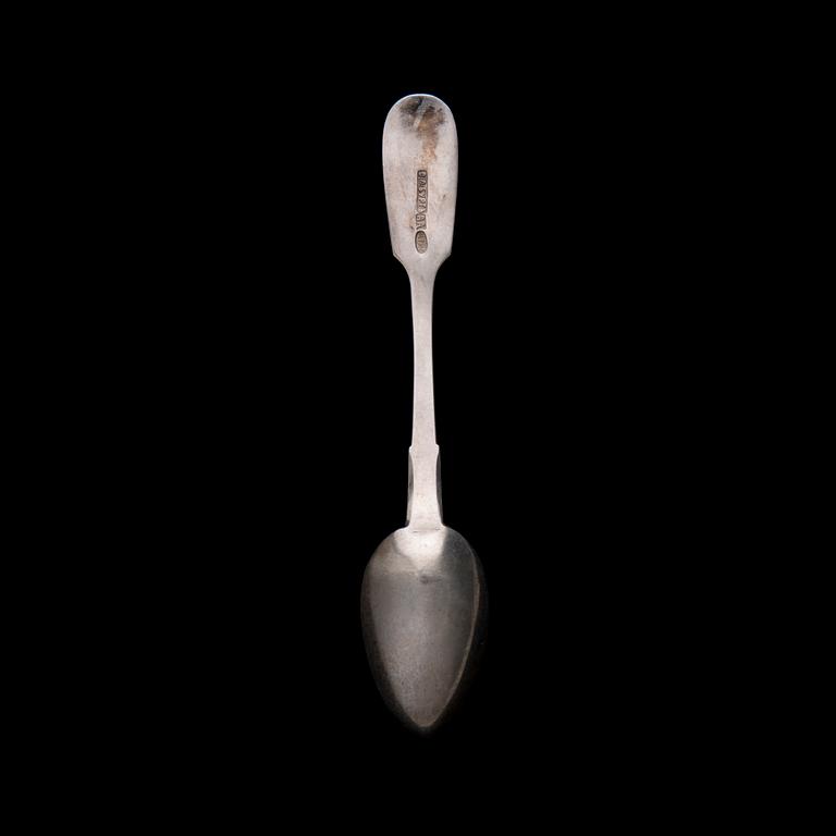TESKEDAR, 12 st, silver, S:t Petersburg 1896-1908. Vikt 310,6 g.