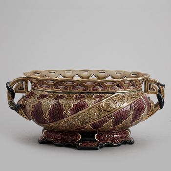 JARDINIERE, majolika, Rörstrand, 1800-talets slut.