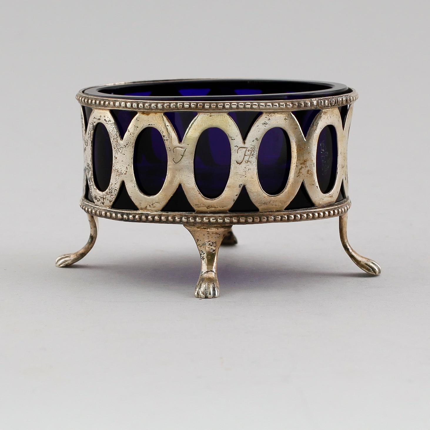 SALTKAR, silver, Nils Tornberg, Linköping 1794. Vikt ca 40 gram.