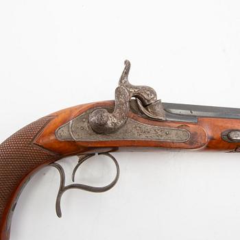 Lock pistol, Belgium 19th century.