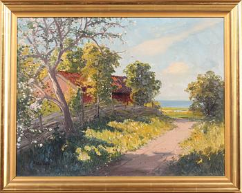 CARL BRANDT, olja på duk, signerad.