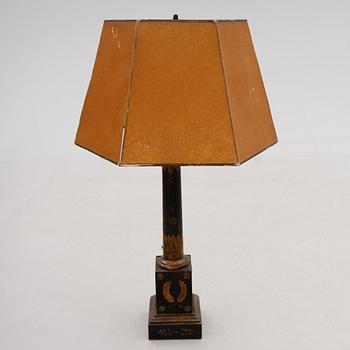 BORDSLAMPA, plåt, 1800-tal.