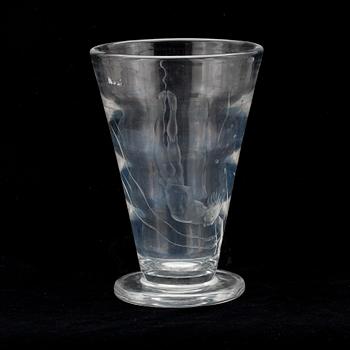 VAS, glas, Vicke Lindstrand, Orrefors 1934.