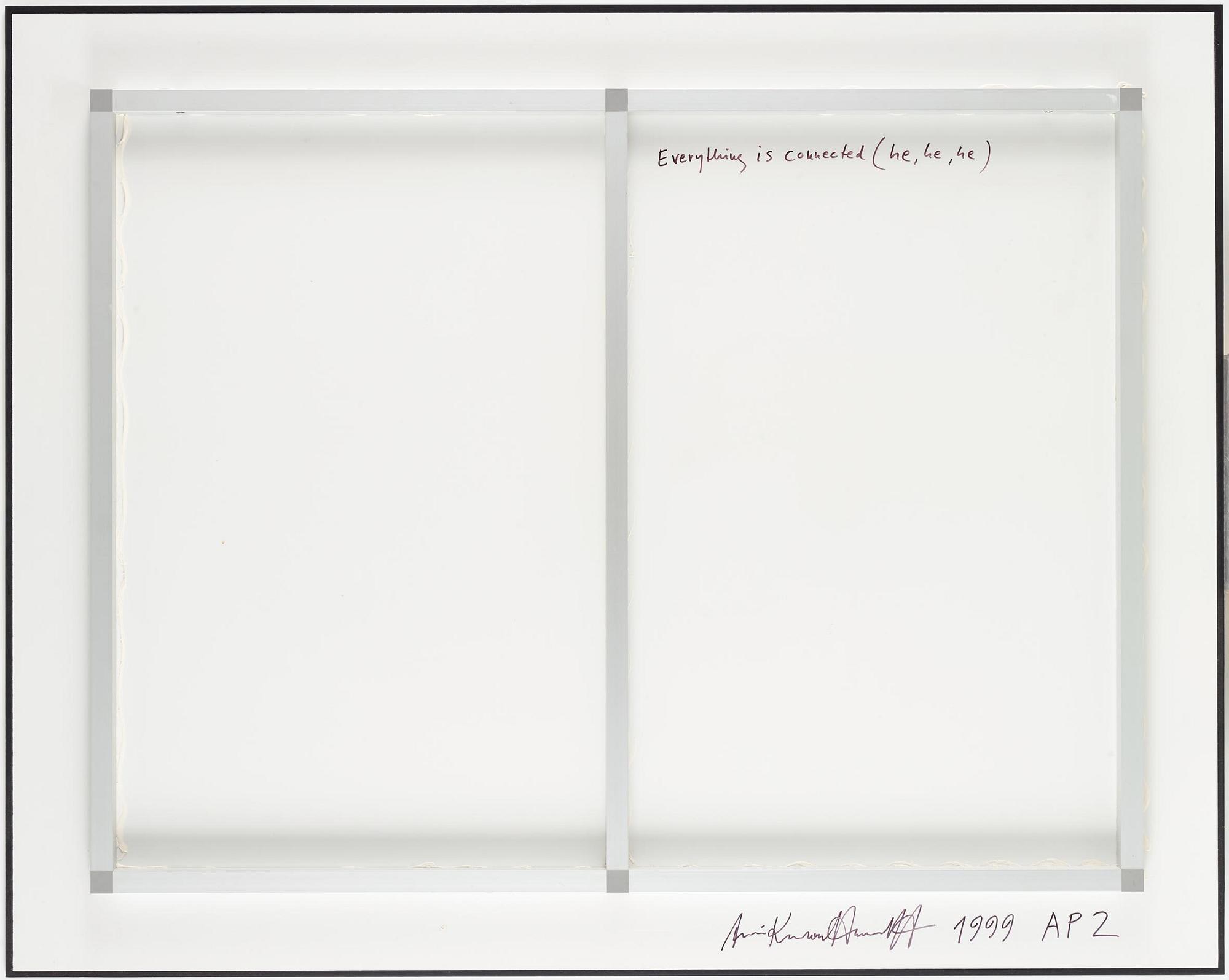 Annika Elisabeth von Hausswolff, "Allting hänger ihop ha, ha, ha", 1999.