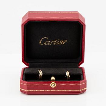 Cartier, a pair of "Trinity" earrings in 18K red, white, and rose gold.