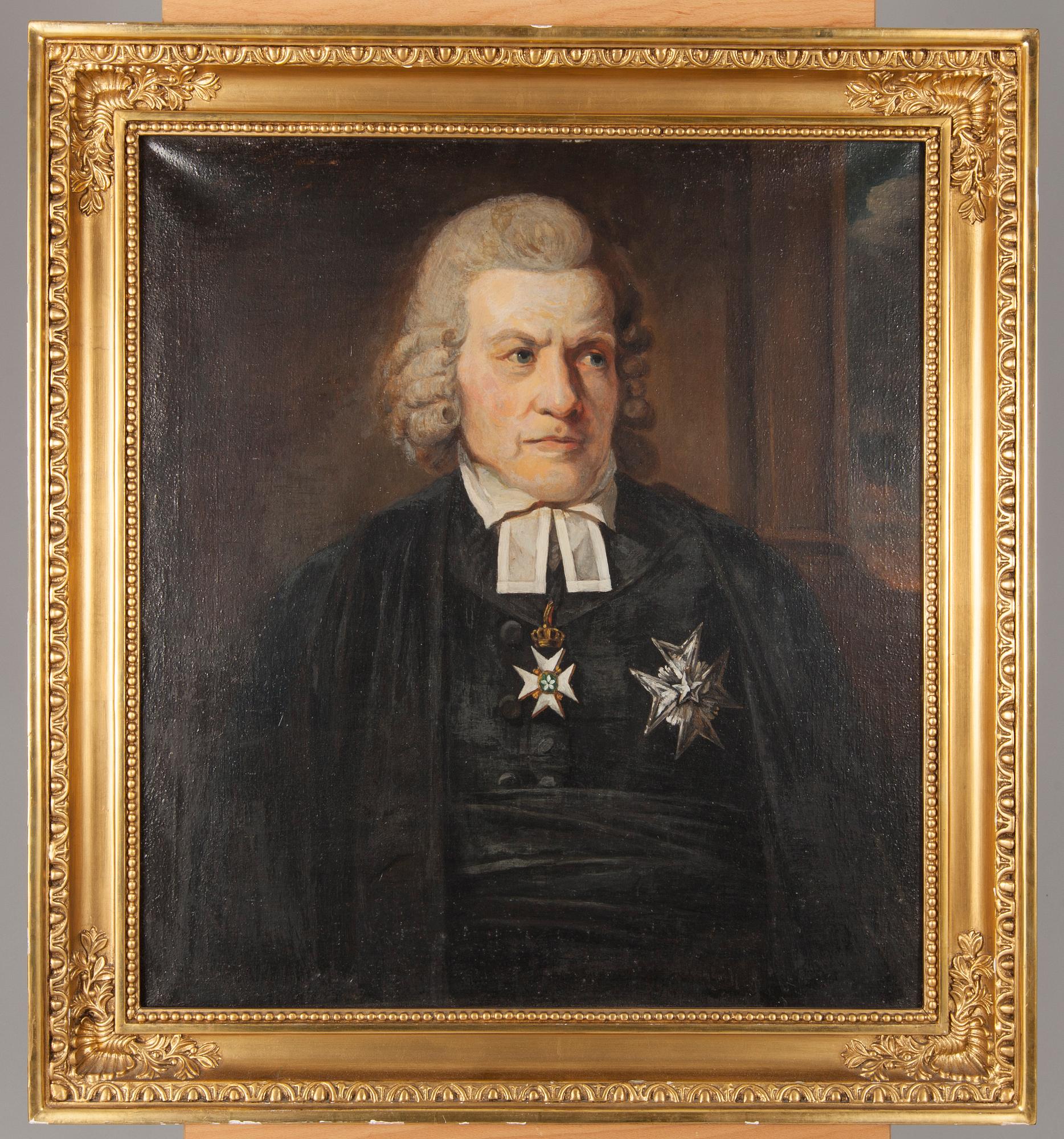 CARL FREDRIK VON BREDA, efter, porträtt av Jacob Gadolin, olja på duk.