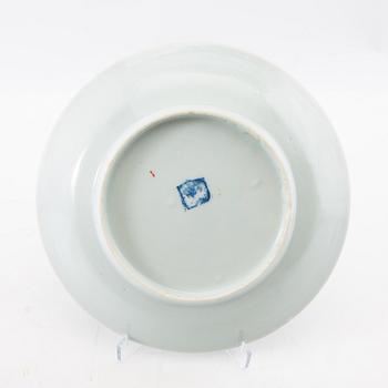Assietter (fat till koppar), 9 st, Kina, 1800-tal.