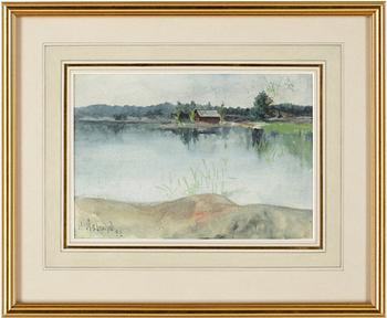 Helmer Osslund · HELMER OSSLUND. TILLSKRIVEN. Akvarell. Sign H. Åslund o dat -92.