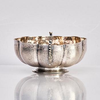 Brännvinsskål, silver, Skandinavien 16-/1700-tal. Oidentifierad mästarstämpel. Barock.