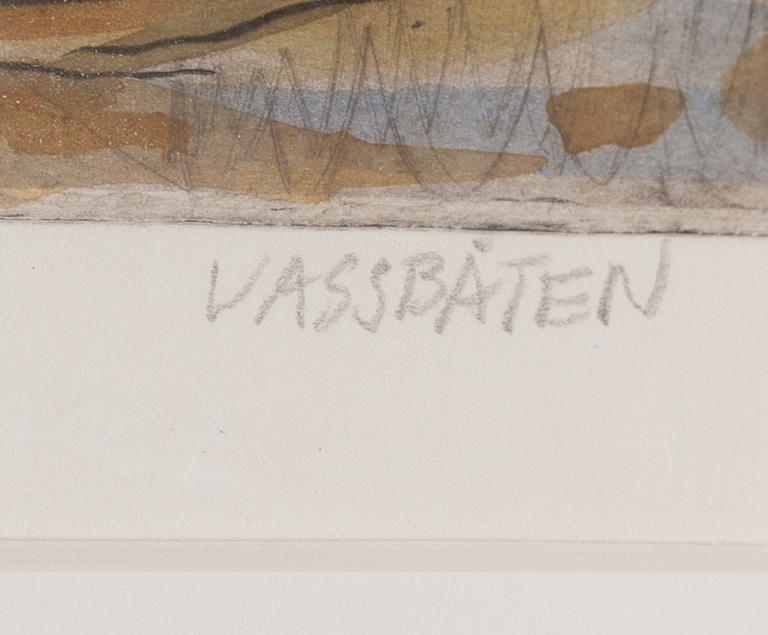 Hans Wigert, handkolorerad torrnålsetsning, signerad Hans Wigert.